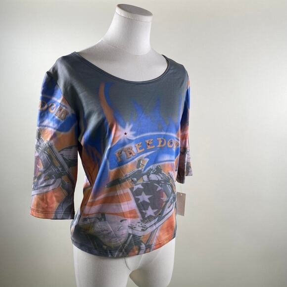Vintage y2k america printed top - Picture 2 of 5